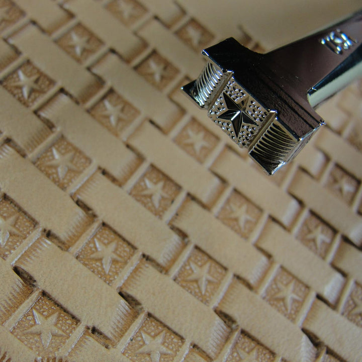 Star Center Basket Weave Leather Stamp | Pro Leather Carvers