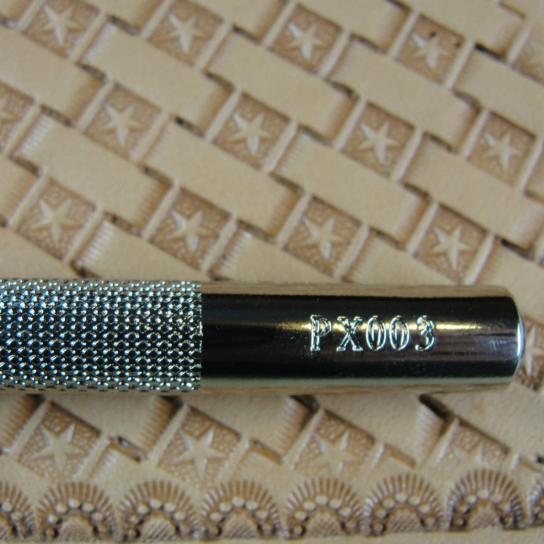 Star Center Basket Weave Leather Stamp | Pro Leather Carvers