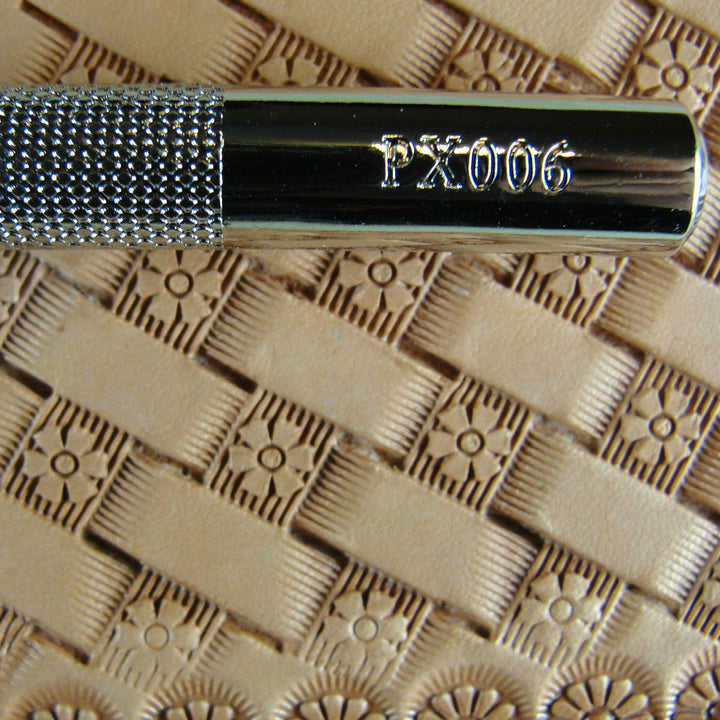 Flower Center Basket Weave Leather Stamp | Pro Leather Carvers
