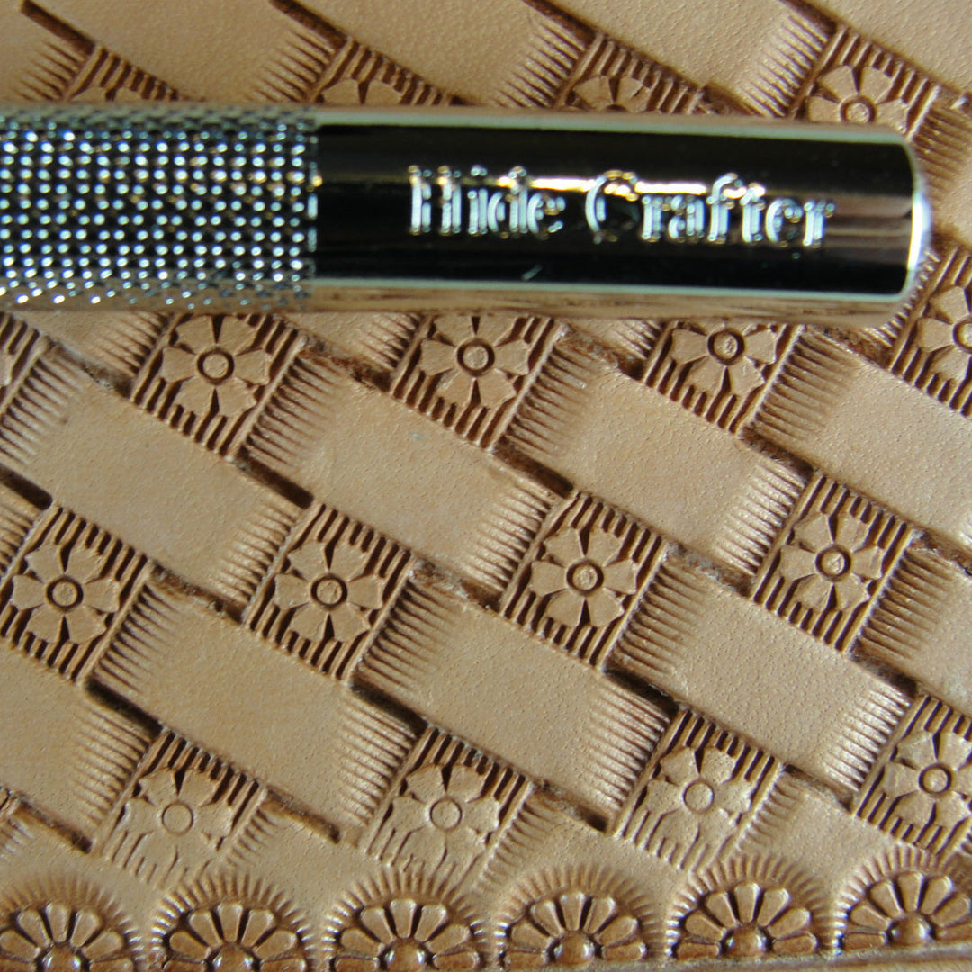Flower Center Basket Weave Leather Stamp | Pro Leather Carvers