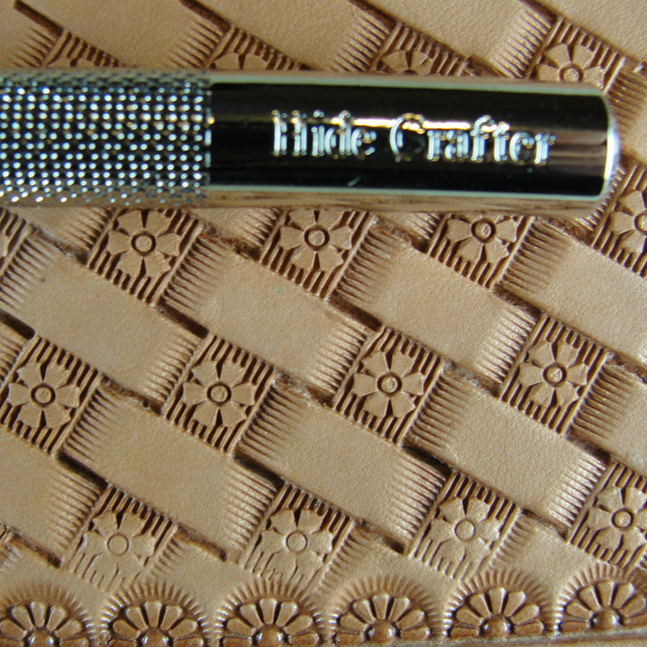 Flower Center Basket Weave Leather Stamp | Pro Leather Carvers