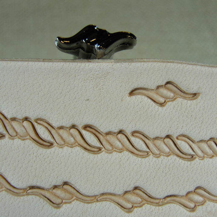 2-Prong Barbed Wire Geometric Leather Stamp | Pro Leather Carvers