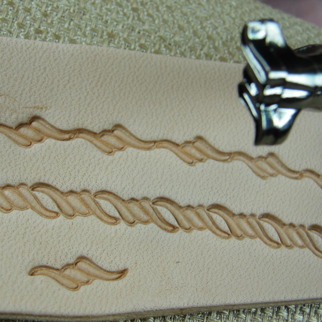 2-Prong Barbed Wire Geometric Leather Stamp | Pro Leather Carvers