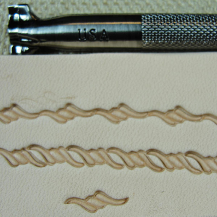2-Prong Barbed Wire Geometric Leather Stamp | Pro Leather Carvers