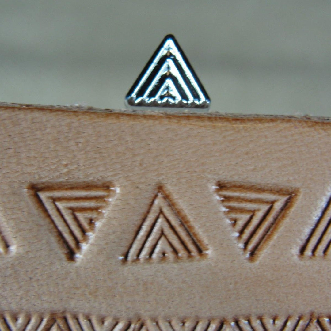 O30 Triangle Border Geometric Leather Stamp | Pro Leather Carvers