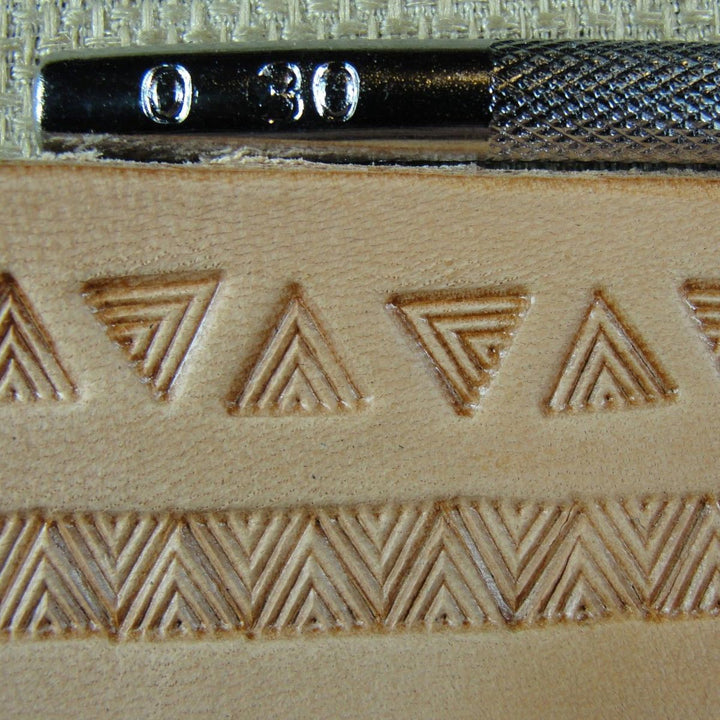 O30 Triangle Border Geometric Leather Stamp | Pro Leather Carvers
