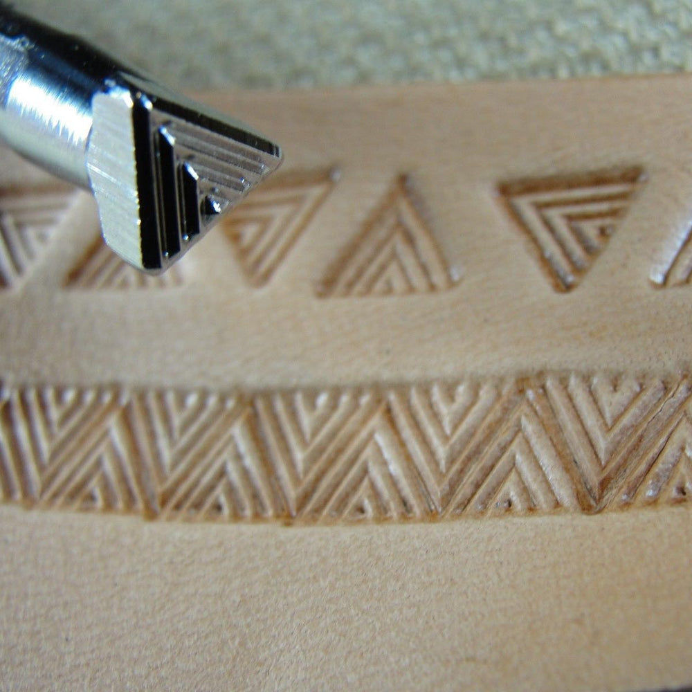 O30 Triangle Border Geometric Leather Stamp | Pro Leather Carvers