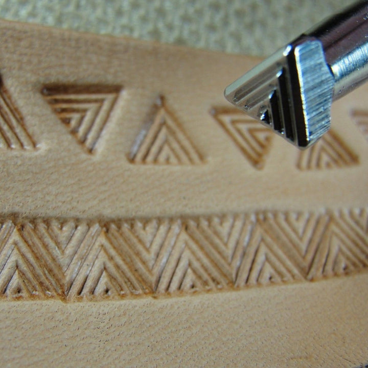 O30 Triangle Border Geometric Leather Stamp | Pro Leather Carvers