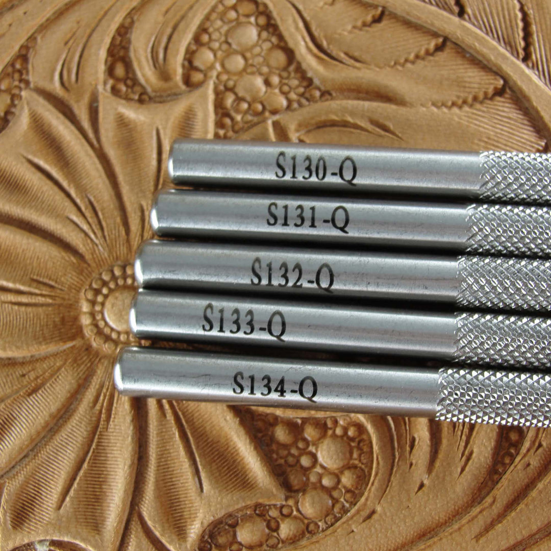 Set of 5 Seeder Stamping Tools - Stainless Steel | Pro Leather Carvers