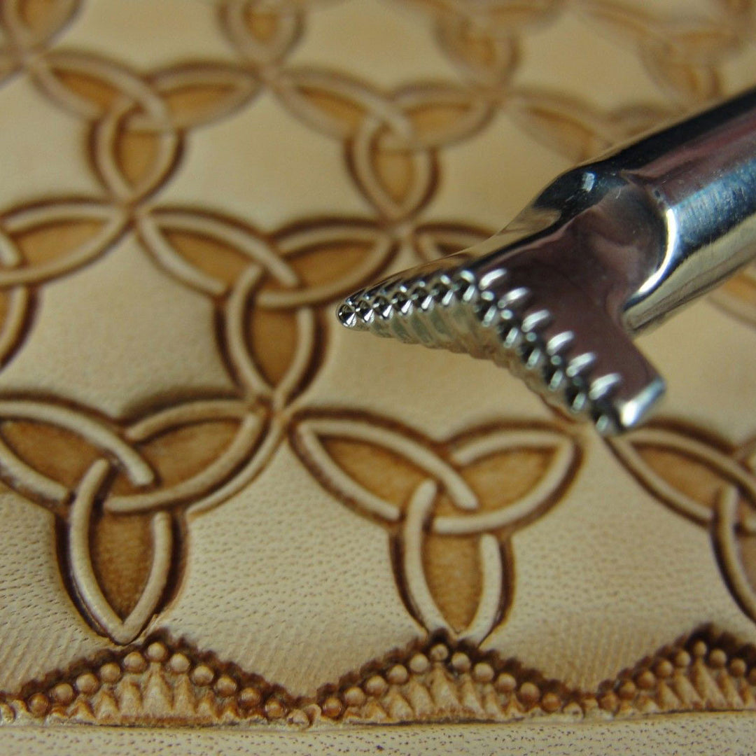 V Dot Border Leather Stamp - Barry King Tools | Pro Leather Carvers