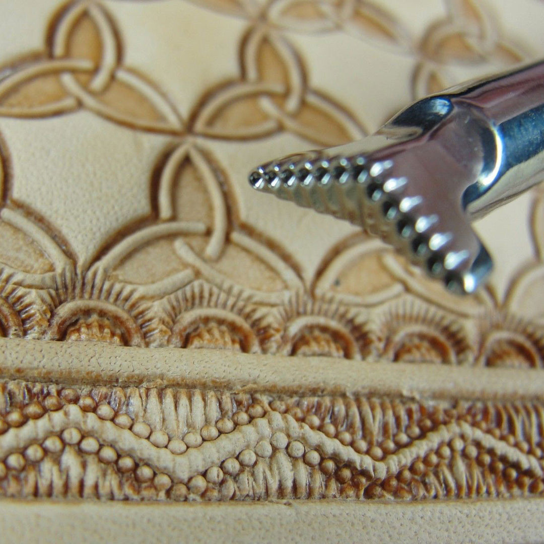 V Dot Border Leather Stamp - Barry King Tools | Pro Leather Carvers