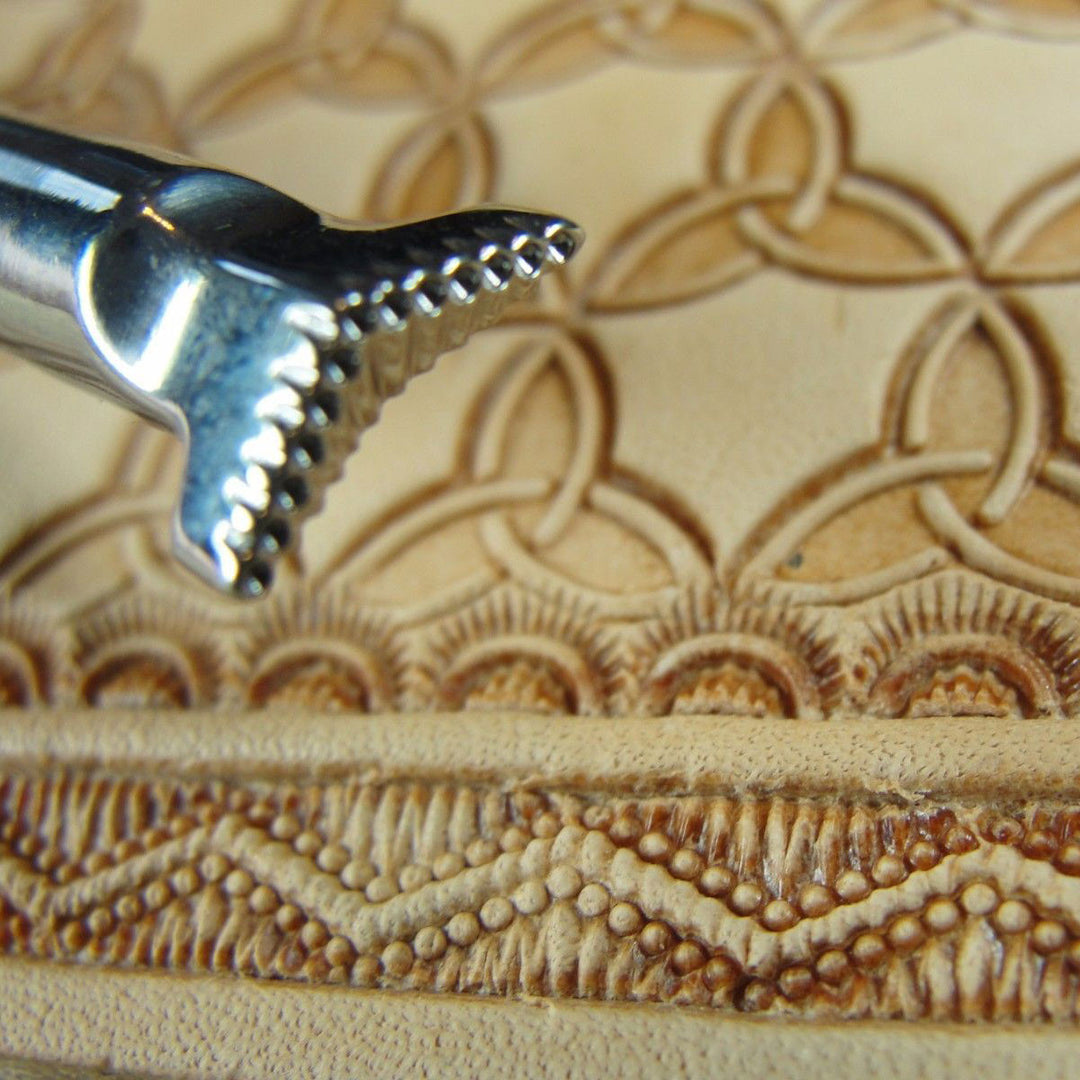 V Dot Border Leather Stamp - Barry King Tools | Pro Leather Carvers