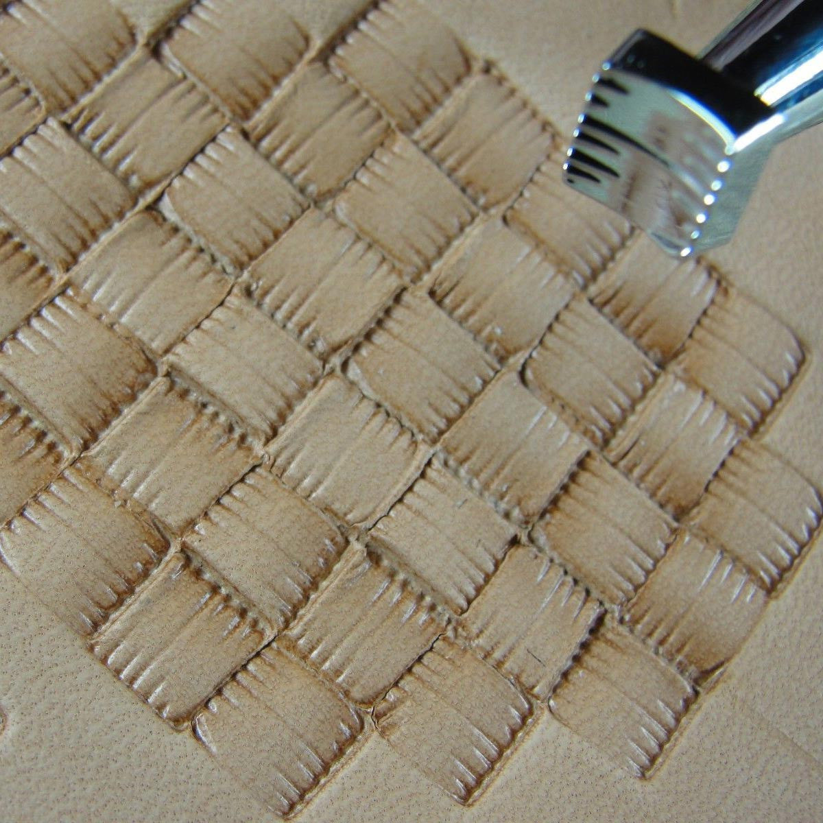 Small Square Basket Weave Leather Stamp, X506, Stamping Tool