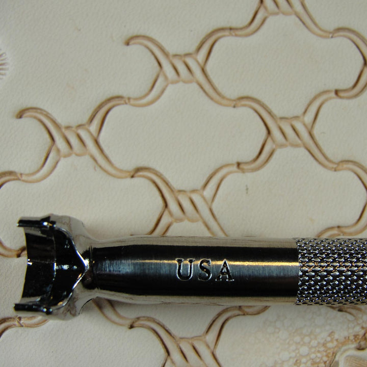 4-Prong Barbed Wire Geometric Leather Stamp | Pro Leather Carvers