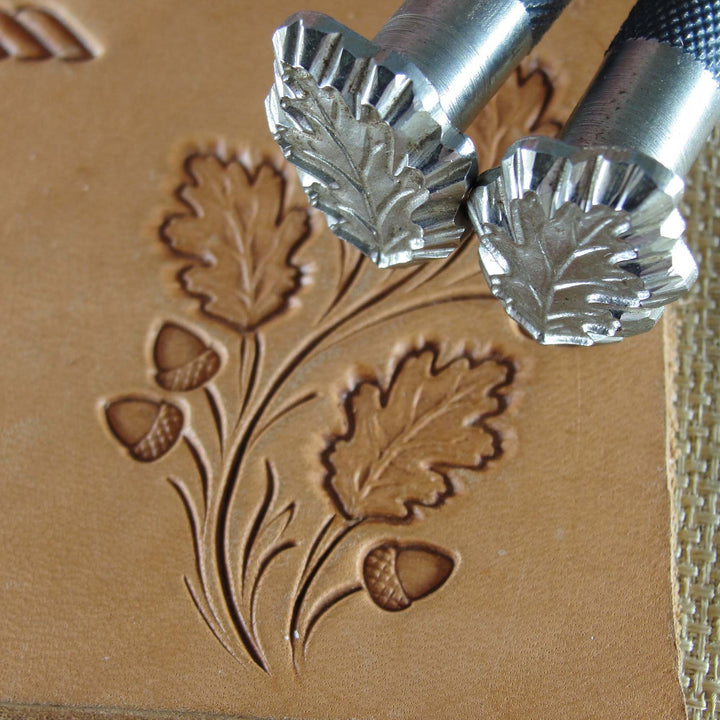 Vintage Craftool Co. #950/951 Oak Leaf Stamp Set | Pro Leather Carvers