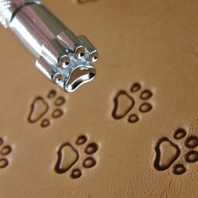 O030 Small Hollow Paw Print Leather Stamp | Pro Leather Carvers