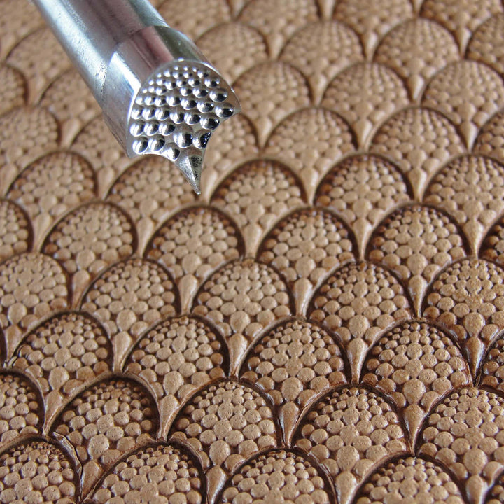 Dragon Scale Geometric Stamp - Stainless Steel | Pro Leather Carvers