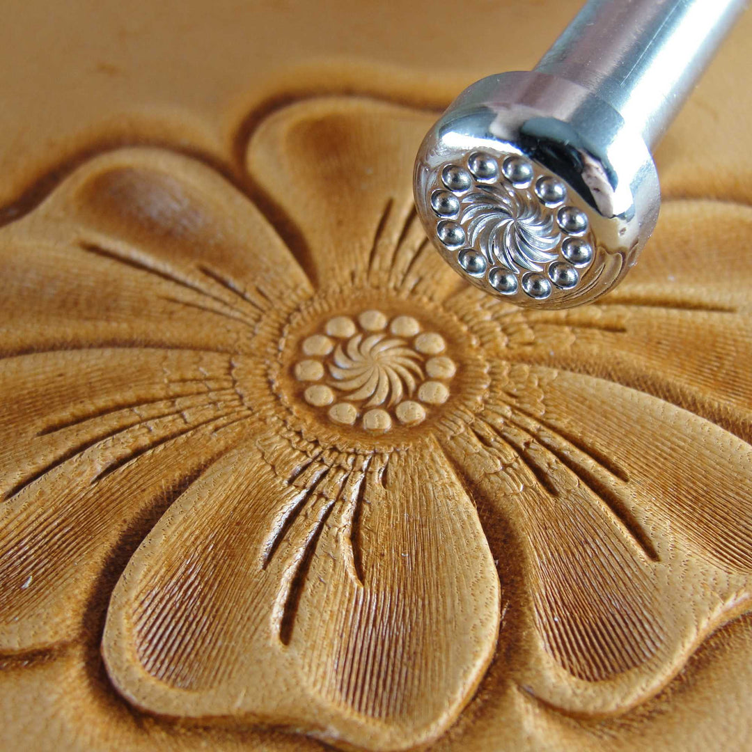 12-Seed Spin Flower Center Stamp - Stainless | Pro Leather Carvers