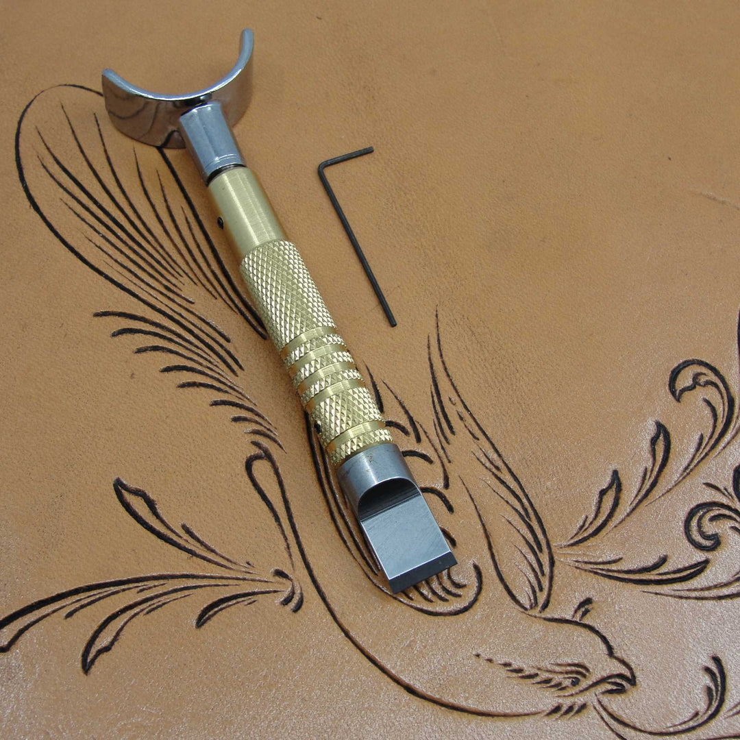 Adjustable Swivel Knife with 1/4 Straight Blade, Leather Carving Tool
