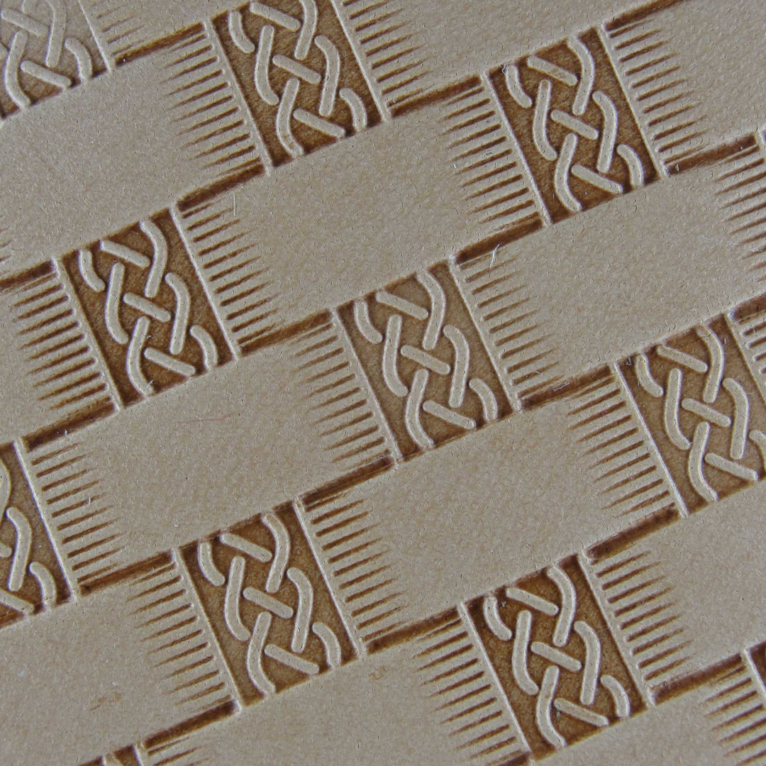 Large Celtic Basket Weave Stamp, Leather Stamping Tool, Stainless Steel