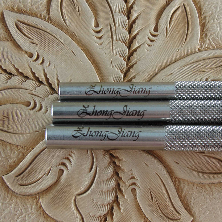 Small Horizontal Pear Shader Stamps, Set of 3 Leather Stamping Tools, Stainless Steel
