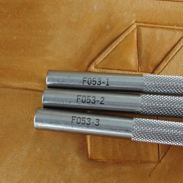 Smooth Matting Background Stamps, Set of 3 Leather Stamping Tools, Stainless Steel