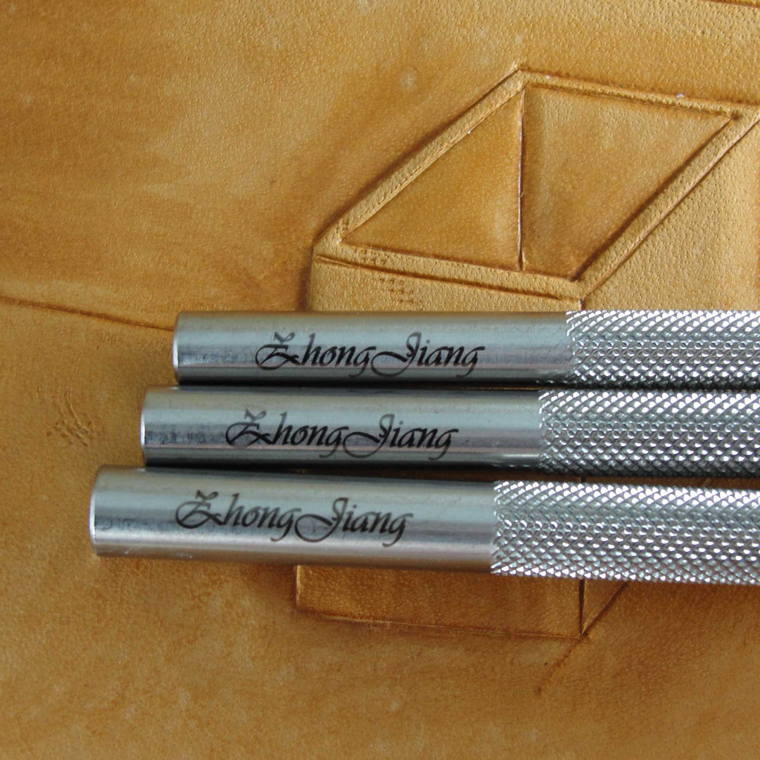 Smooth Matting Background Stamps, Set of 3 Leather Stamping Tools, Stainless Steel