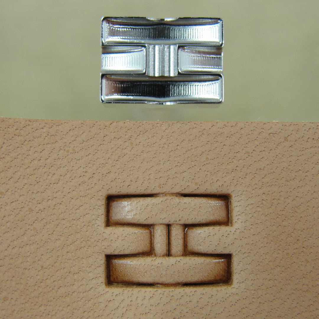 Double Bar Basket Weave Stamp, Leather Stamping Tool, Stainless Steel