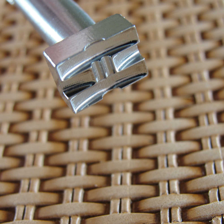 Double Bar Basket Weave Stamp, Leather Stamping Tool, Stainless Steel