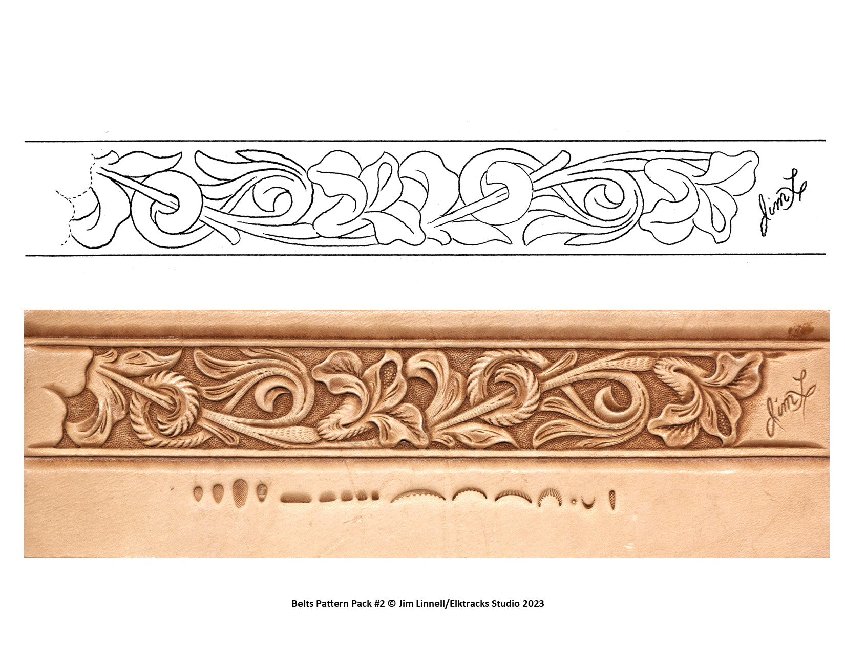 Belts Pattern Pack #2 - Jim Linnell | Pro Leather Carvers belts-pattern-pack-2-jim-linnell-pro-leather-carvers