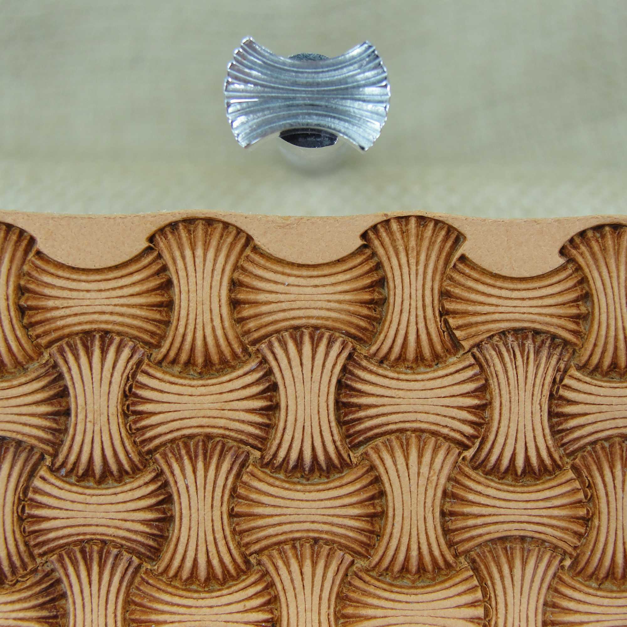 Axe Head Basket Weave Geometric Stamp, Stainless | Pro