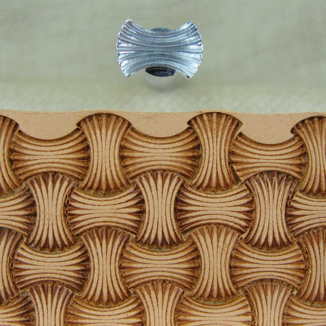 Axe Head Basket Weave Stamp, Leather Stamping Tool, Stainless Steel
