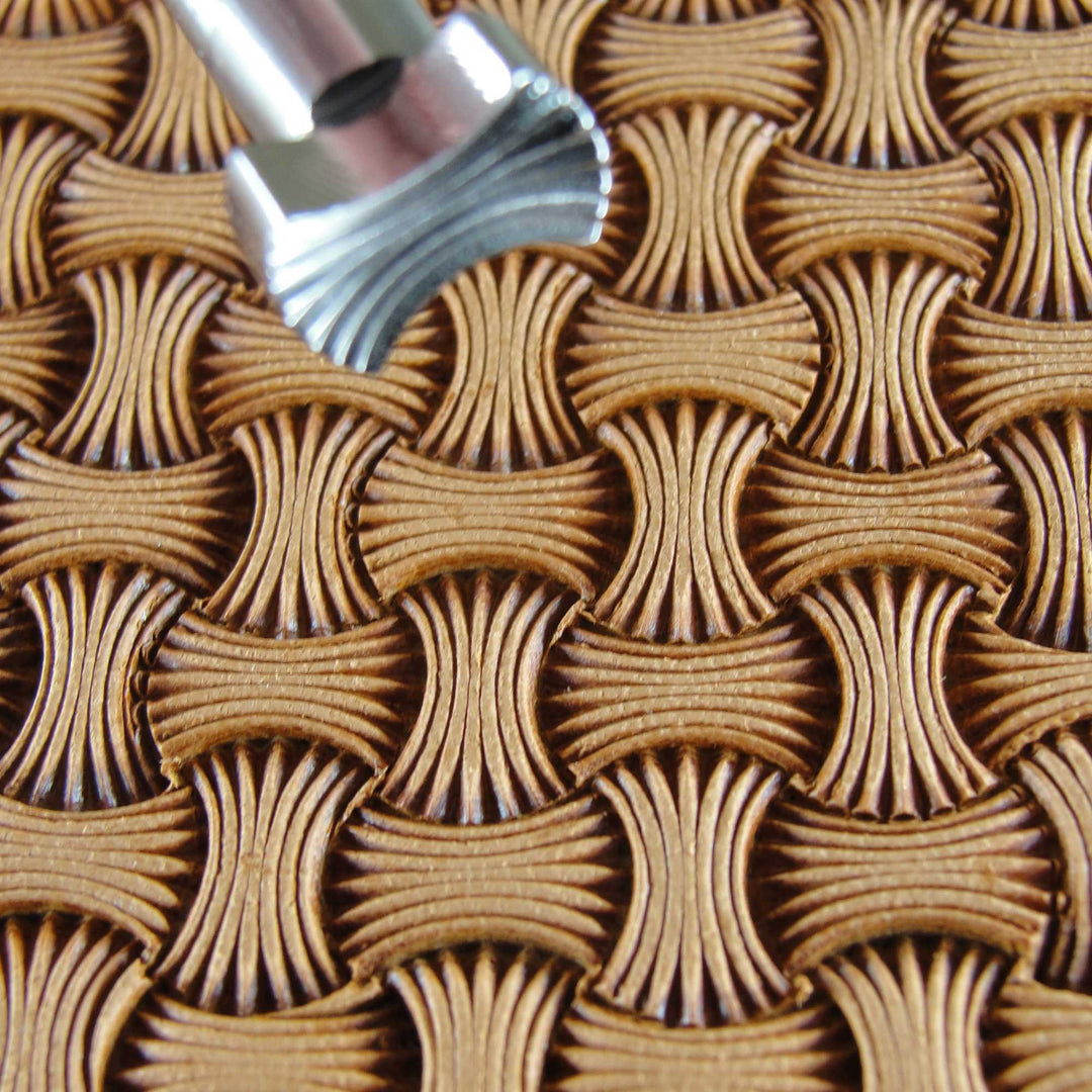 Axe Head Basket Weave Stamp, Leather Stamping Tool, Stainless Steel