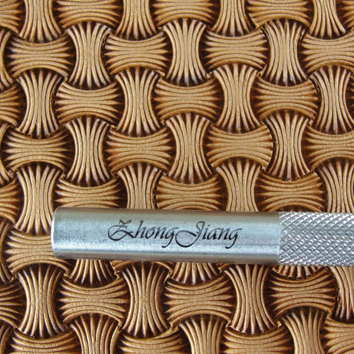 Axe Head Basket Weave Stamp, Leather Stamping Tool, Stainless Steel