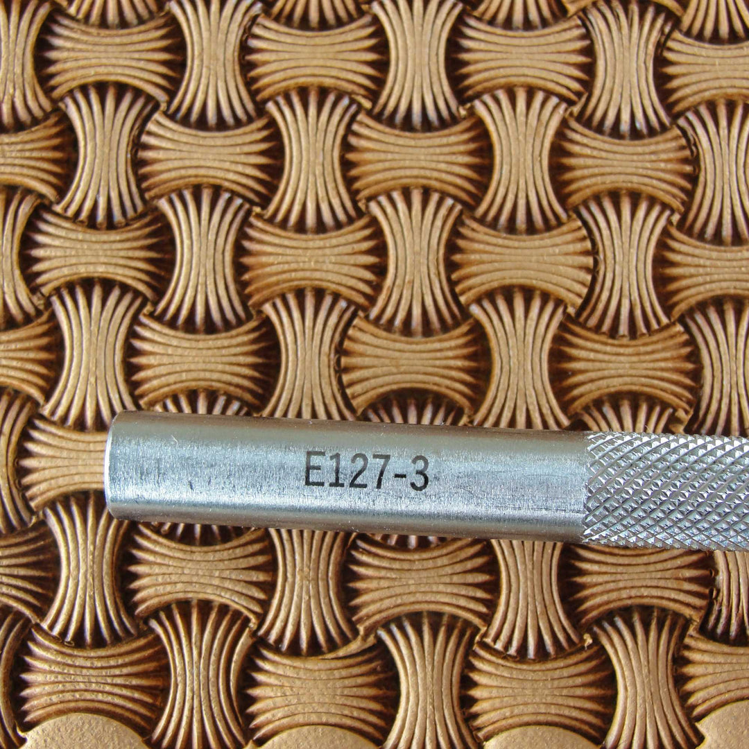 Axe Head Basket Weave Stamp, Leather Stamping Tool, Stainless Steel