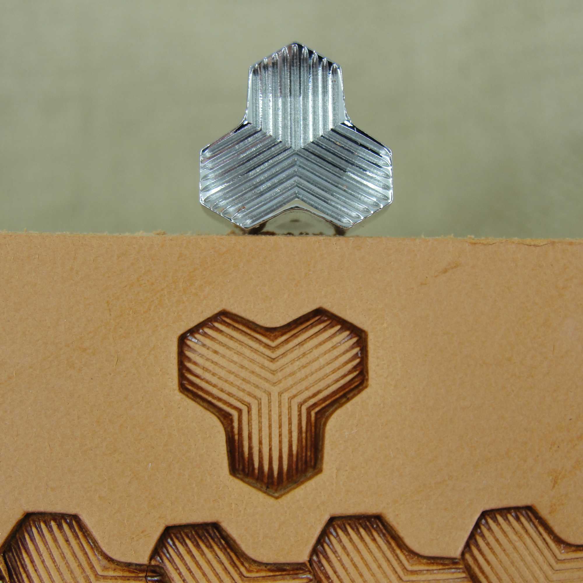 Lined Tri-Weave Geometric Stamp, Stainless Steel | Pro