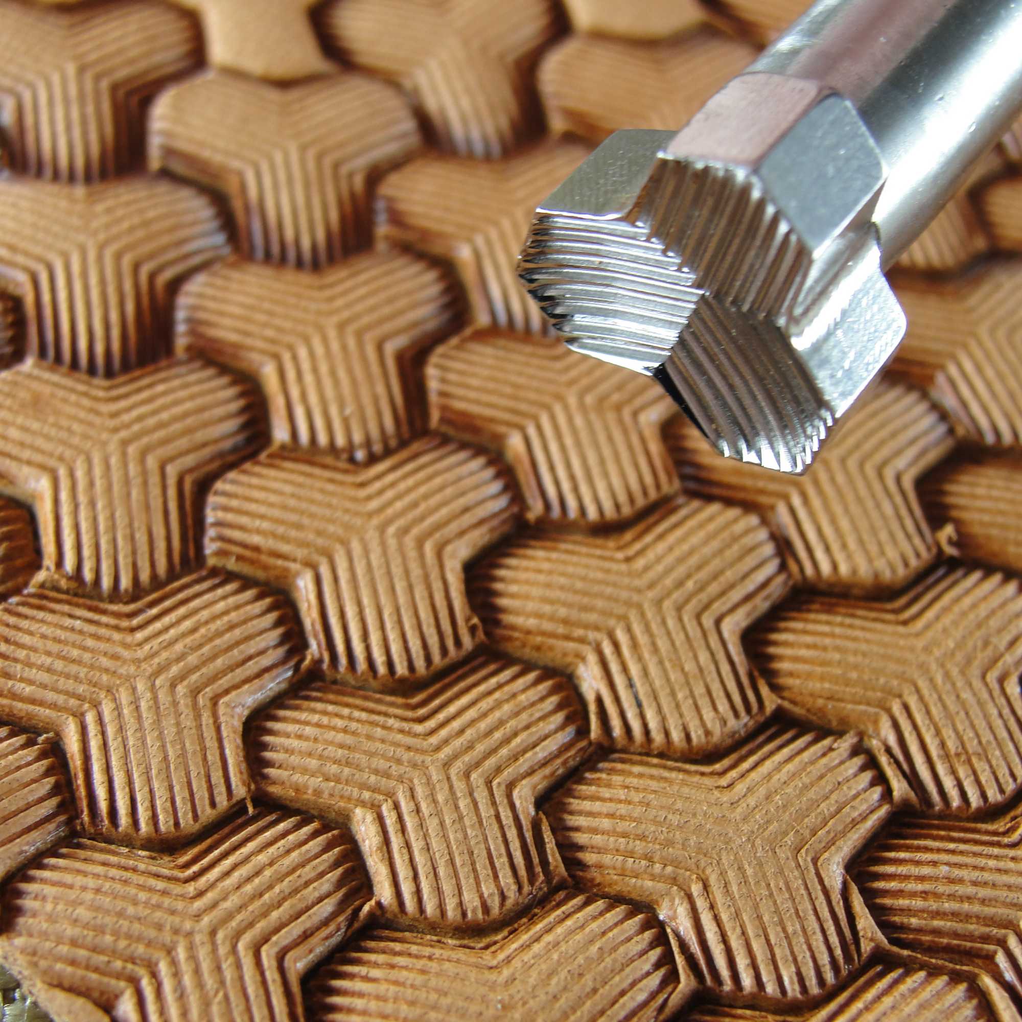 Lined Tri-Weave Geometric Stamp, Stainless Steel | Pro