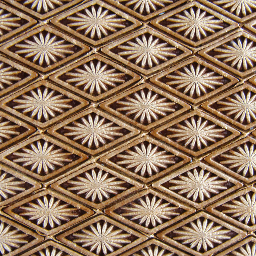 Small Lined Diamond Geometric Stamp, Leather Stamping Tool, Stainless Steel