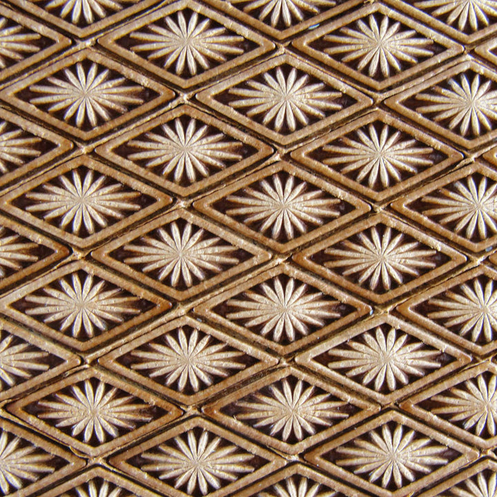 Small Lined Diamond Geometric Stamp, Leather Stamping Tool, Stainless Steel