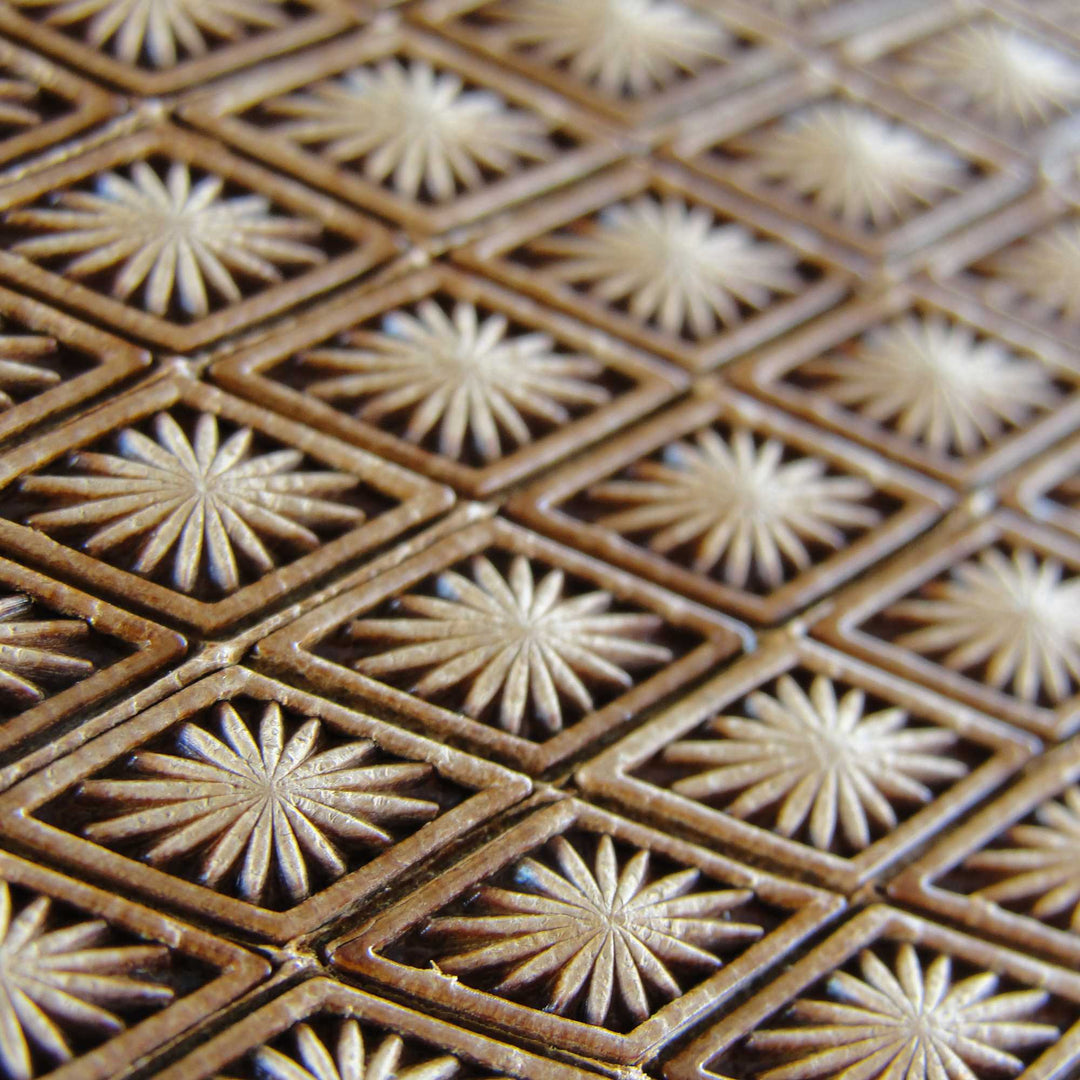 Small Lined Diamond Geometric Stamp, Leather Stamping Tool, Stainless Steel