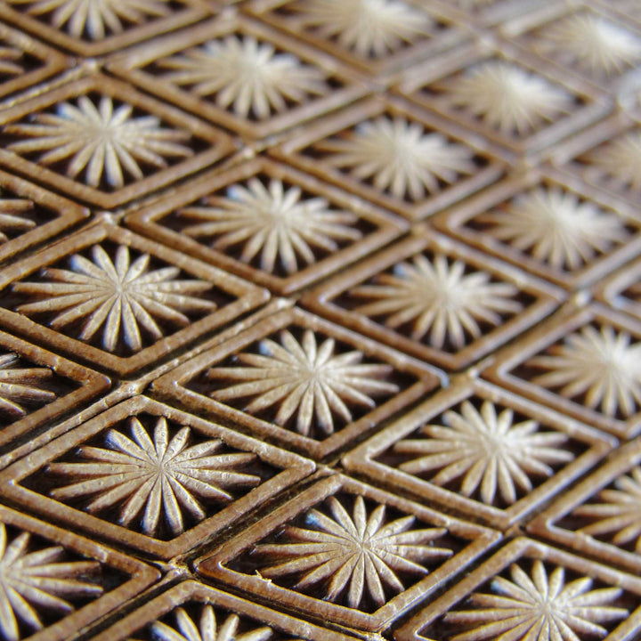 Small Lined Diamond Geometric Stamp, Leather Stamping Tool, Stainless Steel