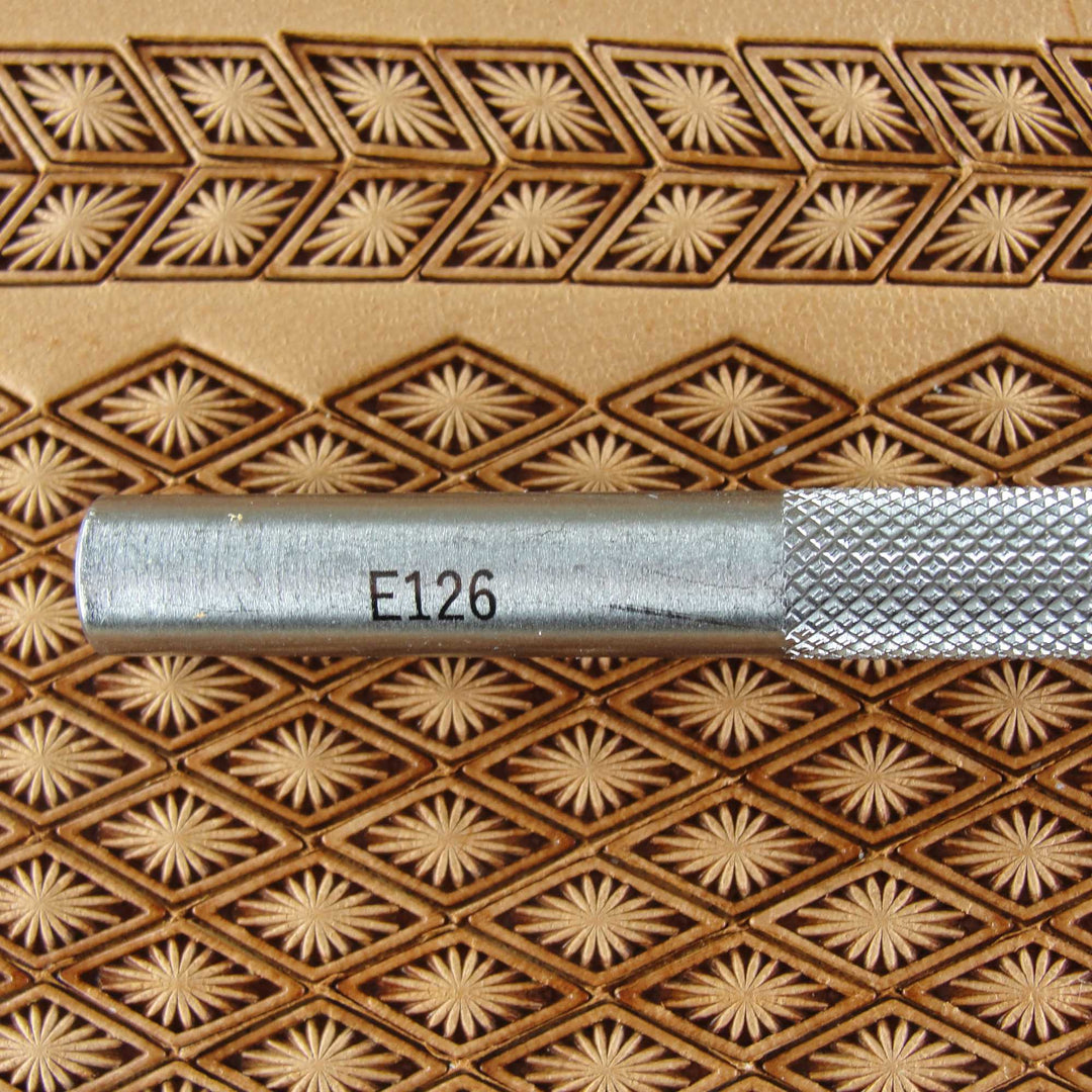 Small Lined Diamond Geometric Stamp, Leather Stamping Tool, Stainless Steel