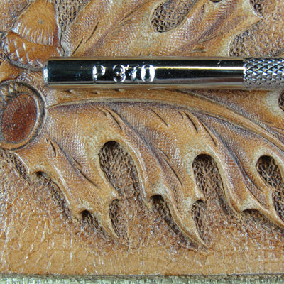 P370 Checkered Thumb Print Leather Stamping Tool | Pro Leather Carvers