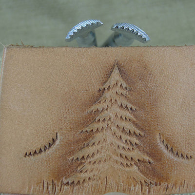 Vintage Craftool Co. USA #F912L/R Pine Tree Set | Pro Leather Carvers