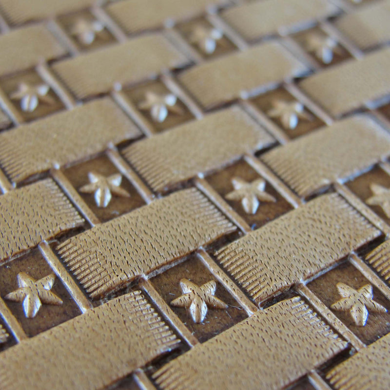 Star Center Basket Weave Stamp - Stainless Steel | Pro Leather Carvers