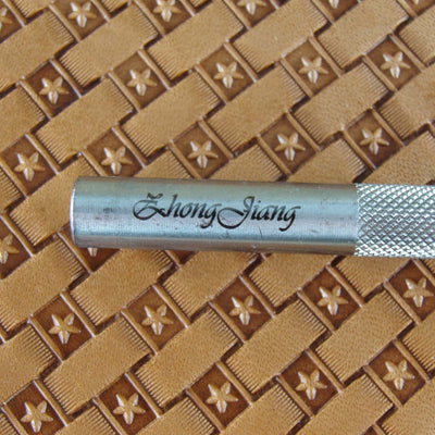 Star Center Basket Weave Stamp - Stainless Steel | Pro Leather Carvers
