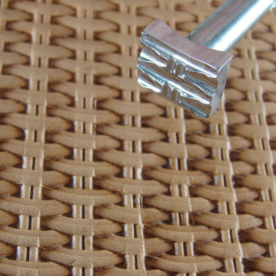 Double Hourglass Basket Weave Stamp - Stainless | Pro Leather Carvers