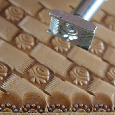 Vintage Craftool Co #506 Rose Basket Weave Stamp | Pro Leather Carvers