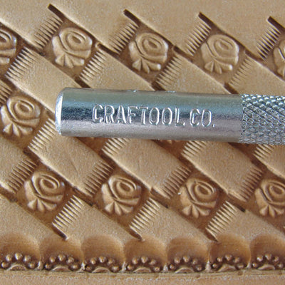Vintage Craftool Co #506 Rose Basket Weave Stamp | Pro Leather Carvers