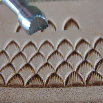 Vintage Craftool Co. #357 Scale Geometric Stamp | Pro Leather Carvers